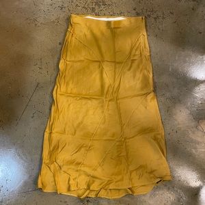 Anthropologie yellow maxi skirt